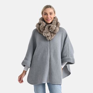 Elastischer Webpelz-Schal, Einheitsgröße, Dunkelbraun Elastischer Webpelz-Schal, Einheitsgröße, Dunkelbraun