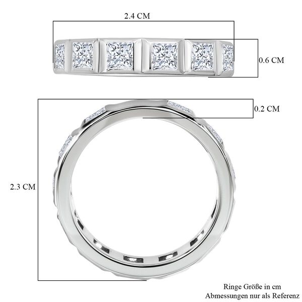 LUSTRO STELLA - Wei&szlig;er Zirkonia Ring 925 Silber rhodiniert (Gr&ouml;&szlig;e 18.00) image number 6