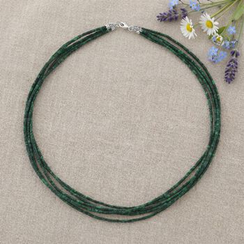 Synthetische Malachit Halskette, 45 cm - 77,50 ct.