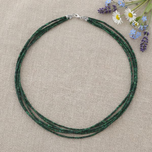 Synthetische Malachit Halskette, 45 cm - 77,50 ct. image number 1