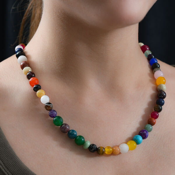 Multi Edelstein Halskette, 36 cm - 500 ct. image number 2