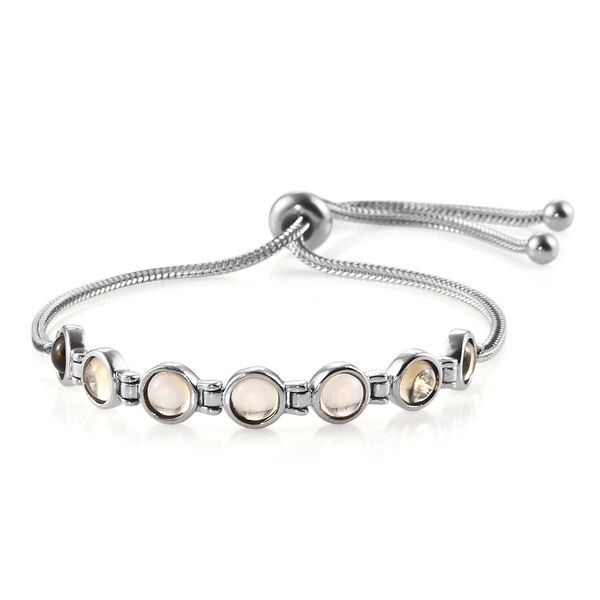 Citrin Bolo-Armband, ca. 16-26 cm, Edelstahl ca. 5,50 ct