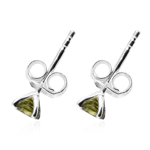 3er-Set Simulierter Peridot Ring, Ohrstecker und Anh&auml;nger 925 Silber ca. 0,66 ct image number 6
