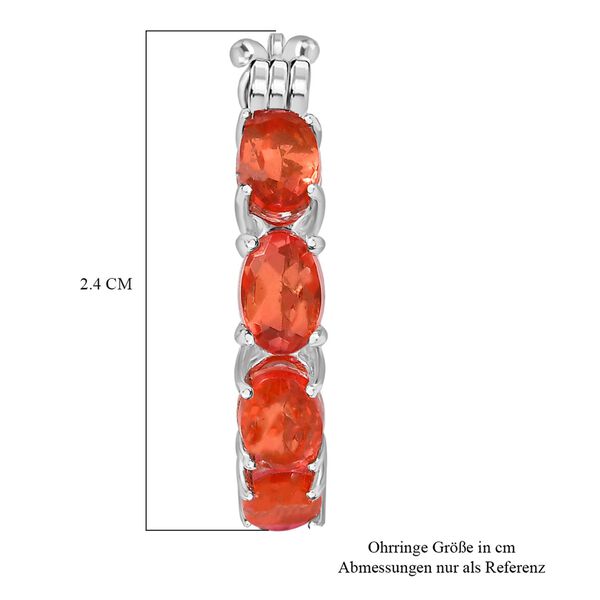 Padparadscha Quarz Triplette Ohrringe Nickelfreies Messing ca. 4.70 ct image number 5