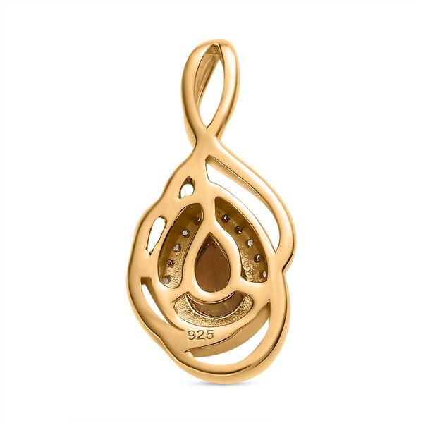 Nat&uuml;rlicher, goldener Tansanit und Zirkon-Anh&auml;nger - 0,60 ct. image number 5