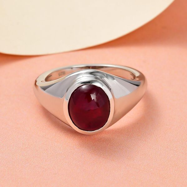 Afrikanischer Rubin-Ring, 925 Silber platiniert  ca. 4,13 ct image number 2