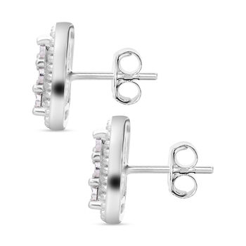 Wei&szlig;er Diamant Ohrringe, 925 Silber platiniert, ca. 0.10 ct