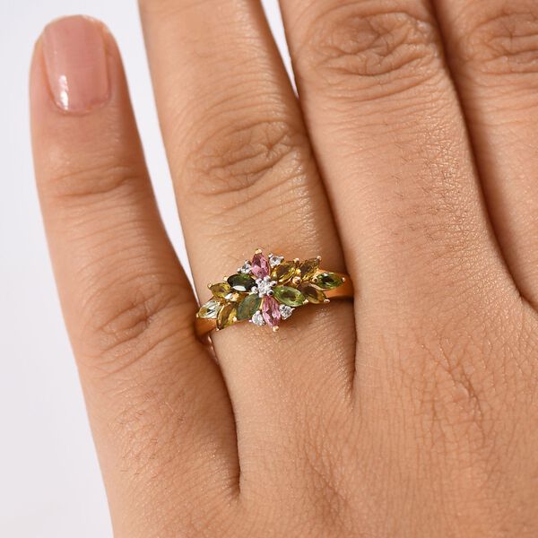 Multi-Turmalin und Zirkon Ring - 1 ct. image number 3