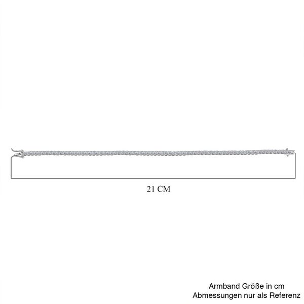 LUXURIANT SGL zertifiziertes SI-GH Labor Diamant 20cm Armband, 925 Silber rhodiniert - 4 ct. image number 4