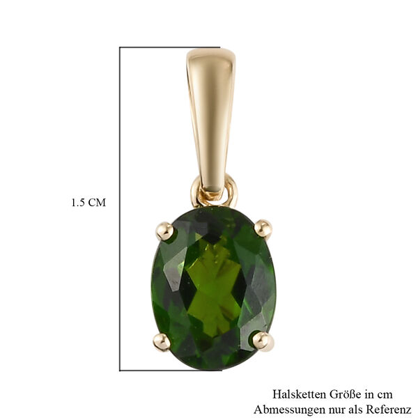 Nat&uuml;rlicher Chromdiopsid-Anh&auml;nger, 375 Gelbgold, ca. 1.31 ct image number 6