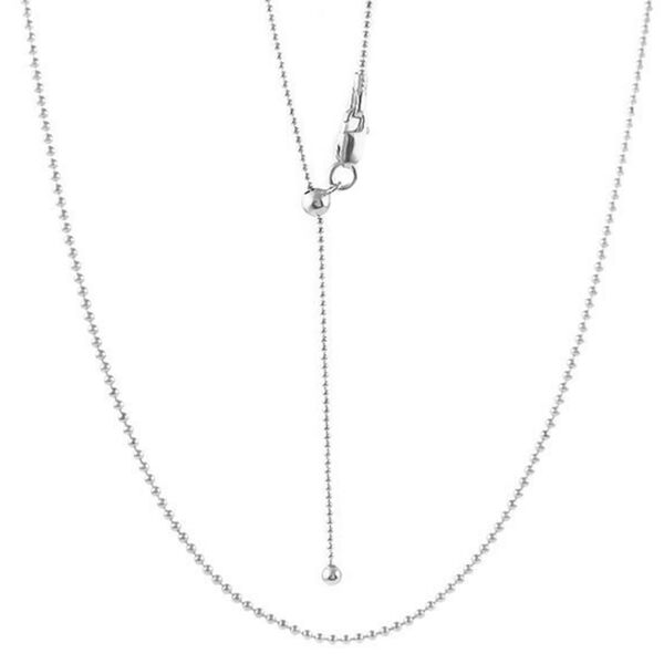 LIMITIERTE AUFLAGE - Verstellbare Kugelkette, ca. 60 cm, 925 Silber