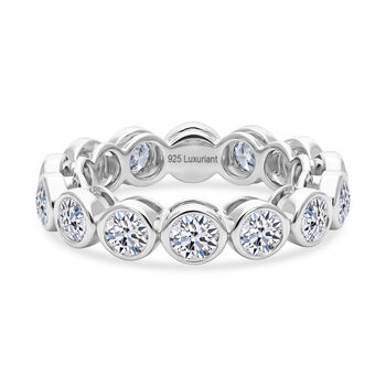 LUXURIANT DIAMOND - Lab Grown Diamant SI-GH SGL zertifiziert Ring 925 Silber Rhodiniert (Gr&ouml;&szlig;e 21.00) ca. 3.00 ct
