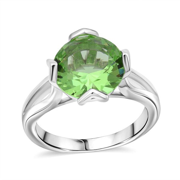Lustro Stella grüner Zirkonia Solitär Ring image number 3