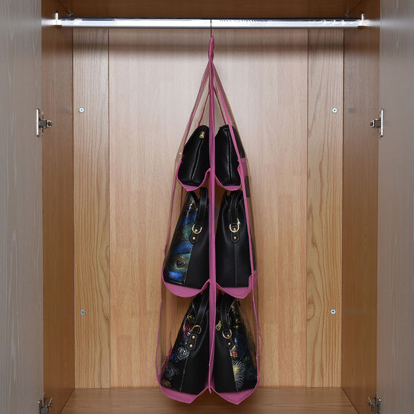 3er-Set h&auml;ngende Aufbewahrungstasche, Rosa image number 5