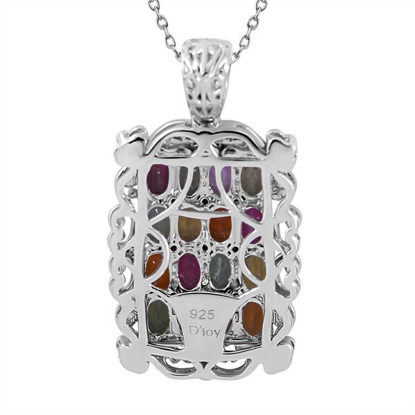 Mehrfarbig-Turmalin, Weißer Zirkon Schmuckset 925 Silber rhodiniert ca. 3.92 ct image number 3