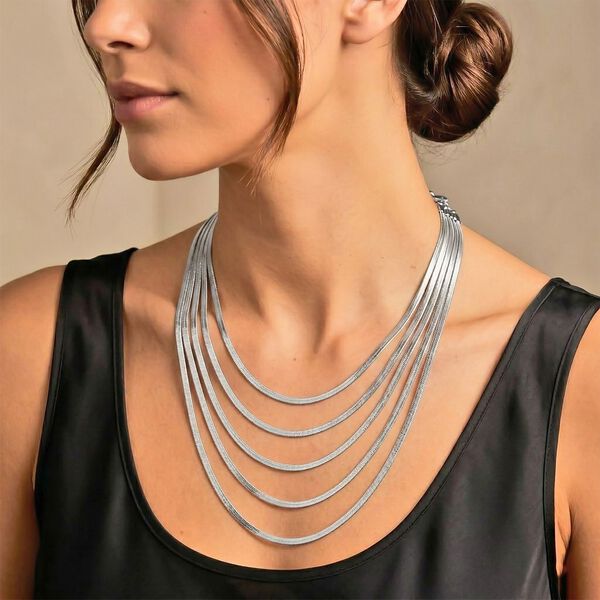 316L Edelstahl Halskette ca. 43 cm ca. 23,00g image number 2