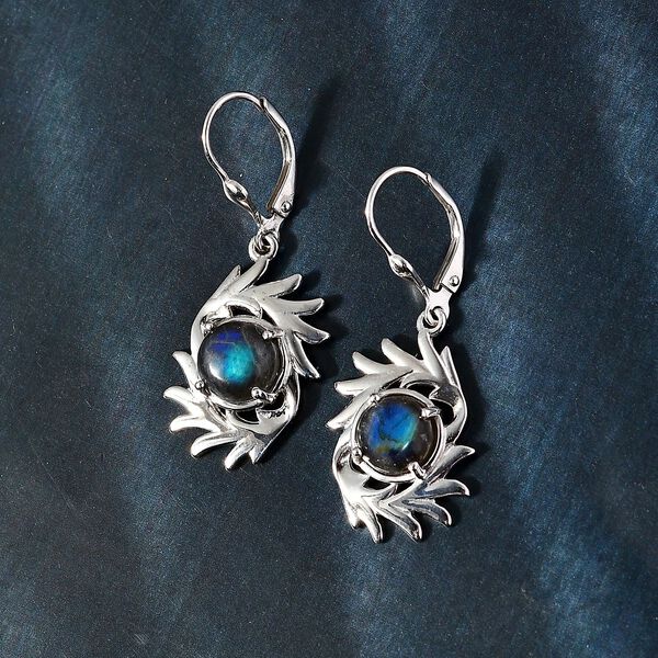 AAA Labradorit Ohrringe 925 Silber rhodiniert ca. 4.62 ct image number 3