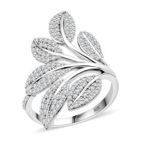 Lustro Stella Weißer Zirkonia Ring 925 Silber rhodiniert (Größe 20.00)
