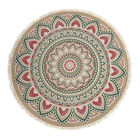 Handgewebter Teppich aus 100 % Baumwolle, 150 cm Durchmesser, Mandala Mehrfarbig image number 1
