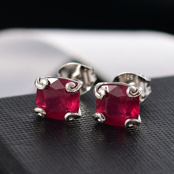 AA afrikanische Rubin Ohrringe - 4,48 ct. image number 2