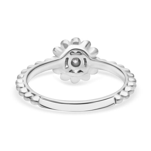 Lab Grown Diamant SI Ring 925 Silber rhodiniert (Größe 17.00) ca. 0,15 ct image number 5