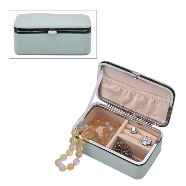 Schmuckbox aus Kunstleder, Blau