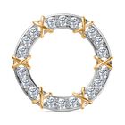 Moissanit Anhänger 925 Silber Zweifarbige Beschichtung ca. 1,91 ct.