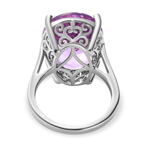 Rose De France Amethyst Ring, 925 Silber platiniert (Gr&ouml;&szlig;e 17.00) ca. 15,00 ct image number 6