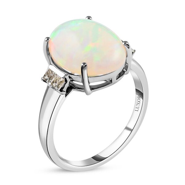 LUXORO AAA nat&uuml;rlicher, &auml;thiopischer Welo Opal und Diamant Ring in 585 Gold - 3,90 ct. image number 5
