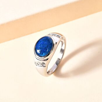 Boulder Opal Triplett und Zirkon Ring - 1,89 ct.