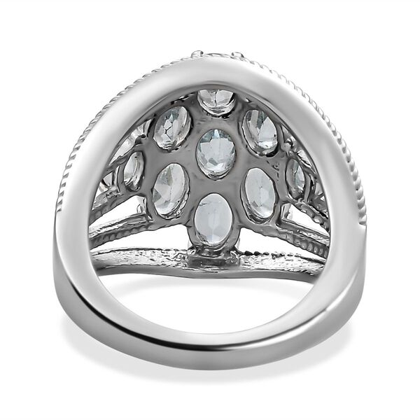 Himmelblauer Topas Ring, Edelstahl (Gr&ouml;&szlig;e 16.00) ca. 4.52 ct image number 6