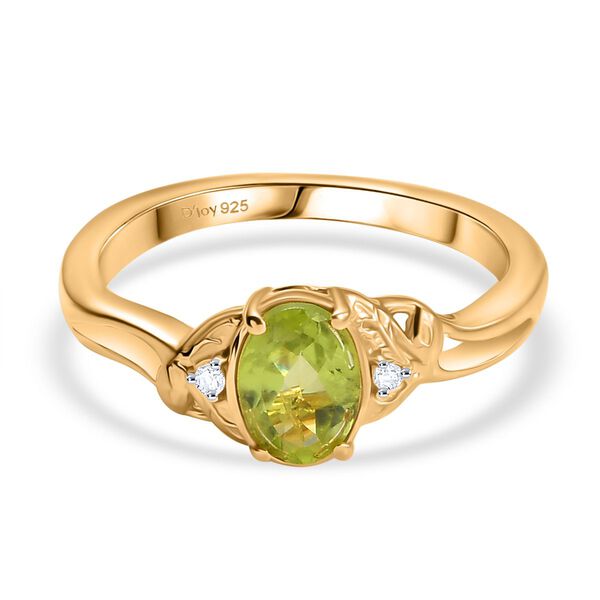 D'Joy Peridot und Zirkon Ring - 0,82 ct.
