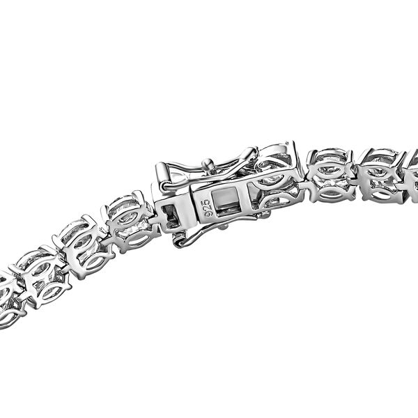 88 Facetten Moissanit Armband, ca. 19 cm, 925 Silber platiniert ca. 15.18 ct image number 4