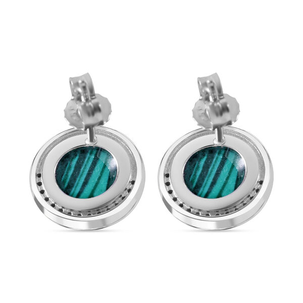 LUSTRO STELLA Malachit und Zirkonia Ohrringe - 5,27 ct. image number 3