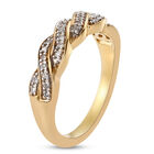 Diamant Ring 925 Silber vergoldet  ca. 0,15 ct image number 4