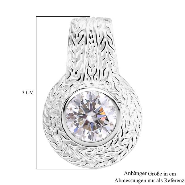 D'Joy Royal Bali Rundschliff Moissanit Ringe und Anh&auml;nger in 925 Silber image number 11