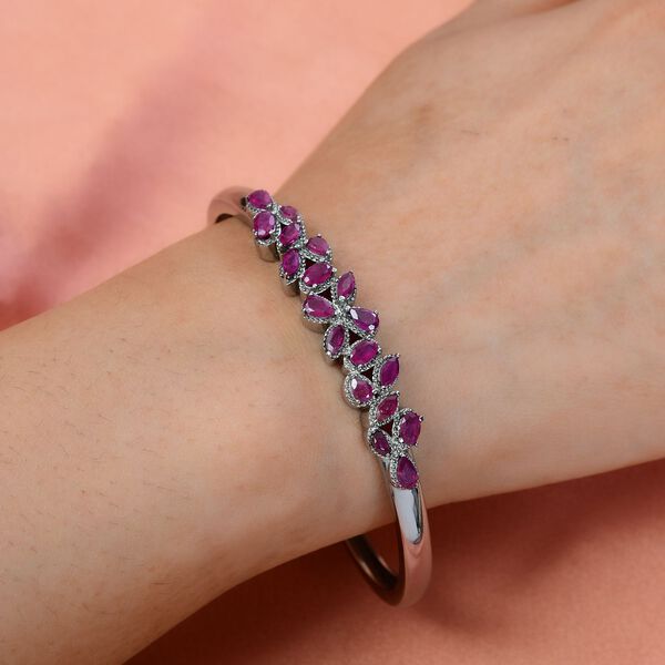 Afrikanischer Rubin (Fissure gefüllt) Armreif, 19 cm - 4,52 ct. image number 3