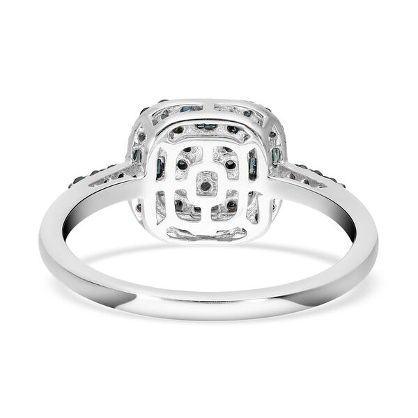 Blauer Diamant-Ring, 925 Silber platiniert  ca. 0,50 ct image number 5