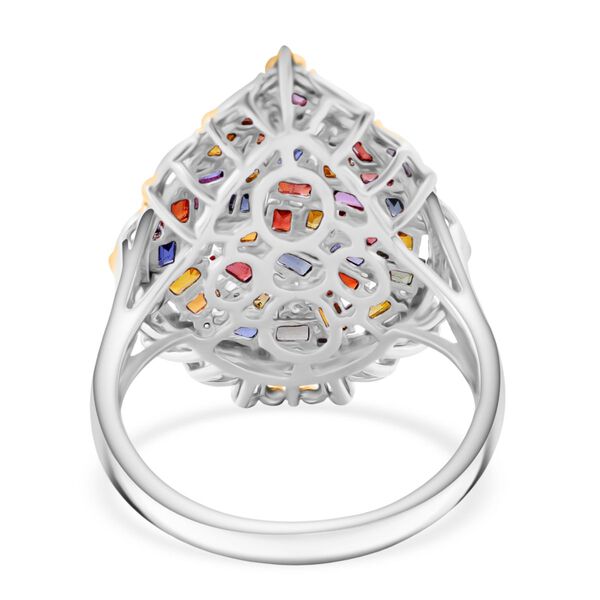 Mehrfarbiger Saphir und Zirkon Ring - 3,86 ct. image number 5
