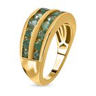 AAA Kagem Sambischer Smaragd Ring, 925 Silber Gelbgold Vermeil (Größe 17.00) ca. 1.66 ct image number 4