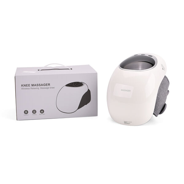 Knie-Massagegerät mit Vibrationsfunktion und Heißkompresse, ergonomisches Design, 24,5×14,5×14 cm, Weiß image number 8