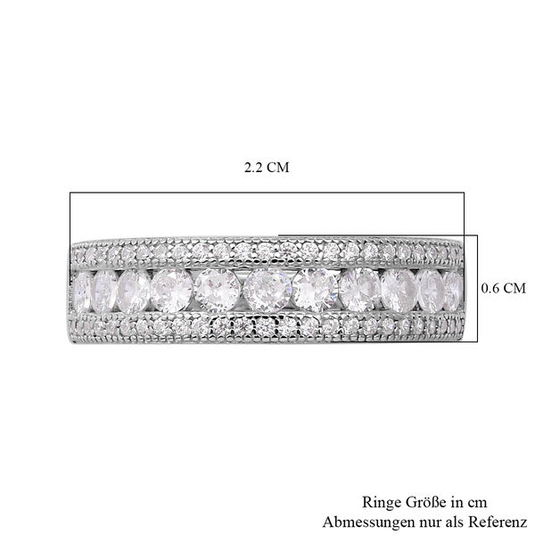 Lustro Stella - wei&szlig;er Zirkonia-Ring, 925 Silber rhodiniert  ca. 1,05 ct image number 4