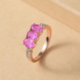 D’Joy Ilakaka Rosa Saphir und Zirkon Ring - 2,12 ct.
