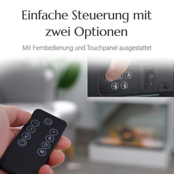 Elektrischer Kamin mit Fernbedienung