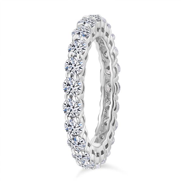 LUXURIANT SGL zertifizierter SI-GH Labor Diamant Ring, 925 Silber rhodiniert - 2 ct. image number 4