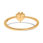 Handgearbeiteter Kleeblatt-Ring in Silber mit Gelbgold Vermeil image number 4
