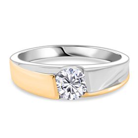 J Francis gefertigt mit SWAROVSKI Zirkonia Ring Messing (Größe 21.00)