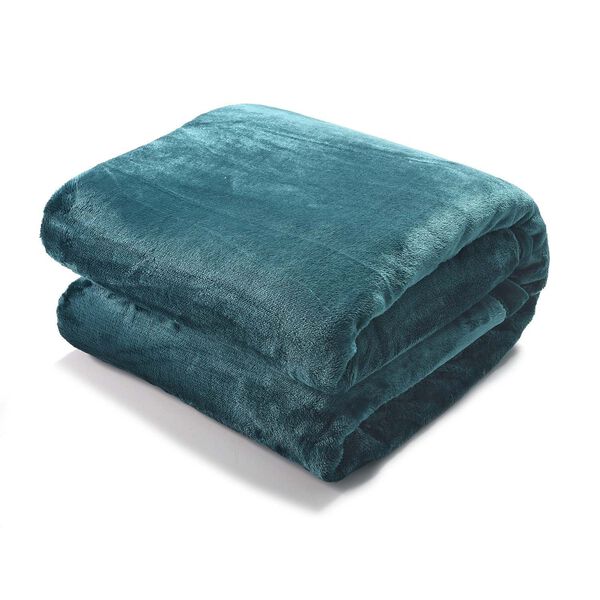 Premium Kuscheldecke aus 100% Mikrofaser, 450 gsm, Größe: 150x220 cm, blaugrün image number 2