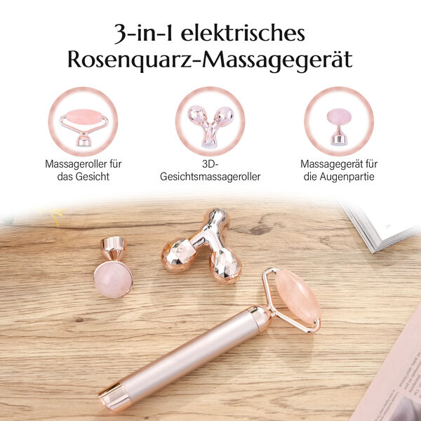 3-in-1 Rosenquarz Massagegerät image number 16