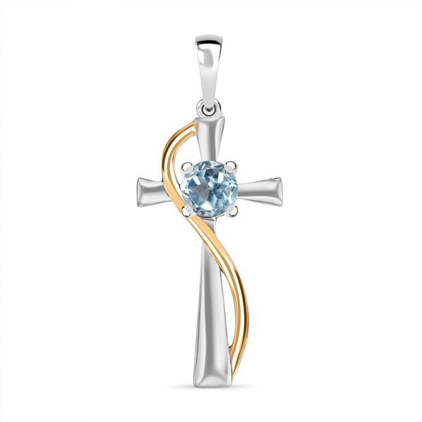 Himmelblauer Topas-Anh&auml;nger - 0,60 ct.